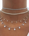 14K White Gold Diamond Choker 1.75 Total CTW