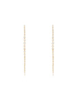 14K Floating Diamond Line Earrings