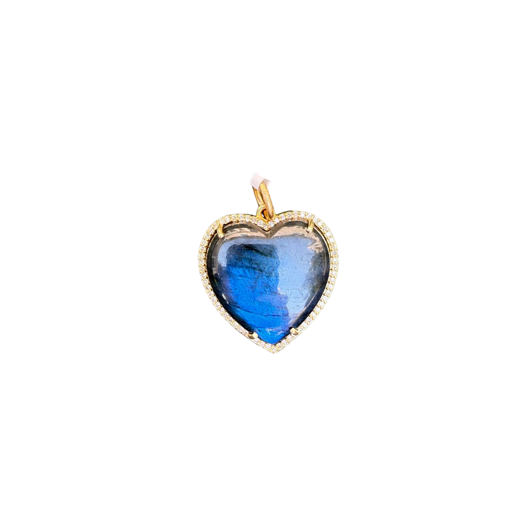 Bubble Heart Labradorite