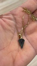 Load image into Gallery viewer, Black Diamond Marquis Pendant with Chain
