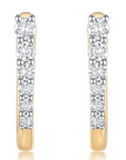 6 Diamond Elongated Huggie