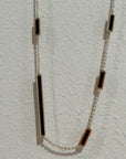 32 inch Long Onyx Bar chain