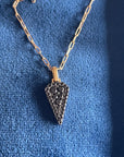 Black Diamond Marquis Pendant with Chain