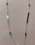 32 inch Long Onyx Bar chain