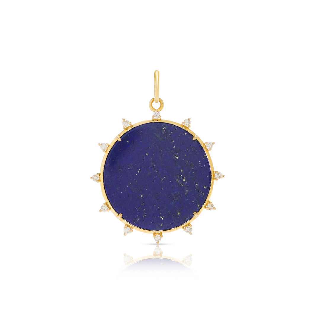 14K Malachite Eclipse Pendant