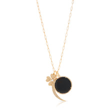 Load image into Gallery viewer, 14K Onyx Halo Pendant
