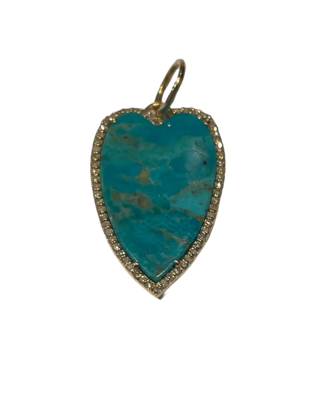 14K Turquoise Heart Pendant