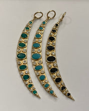 Load image into Gallery viewer, 14K Mo Diamond 2 1/4 Crescent Moon Pendant
