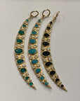 14K Mo Diamond 2 1/4 Crescent Moon Pendant