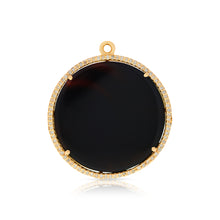 Load image into Gallery viewer, 14K Onyx Halo Pendant

