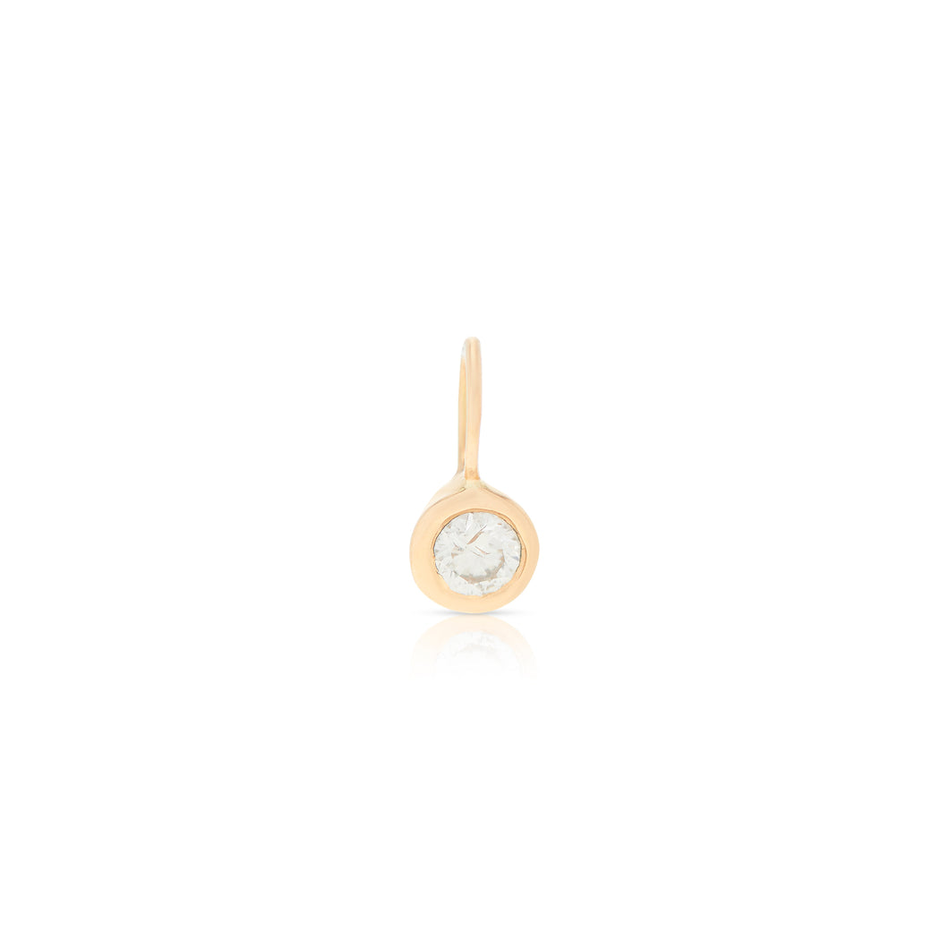 14K Bezel Set 12pt. Diamond Pendant