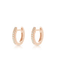 14K Baby 9mm Diamond huggies