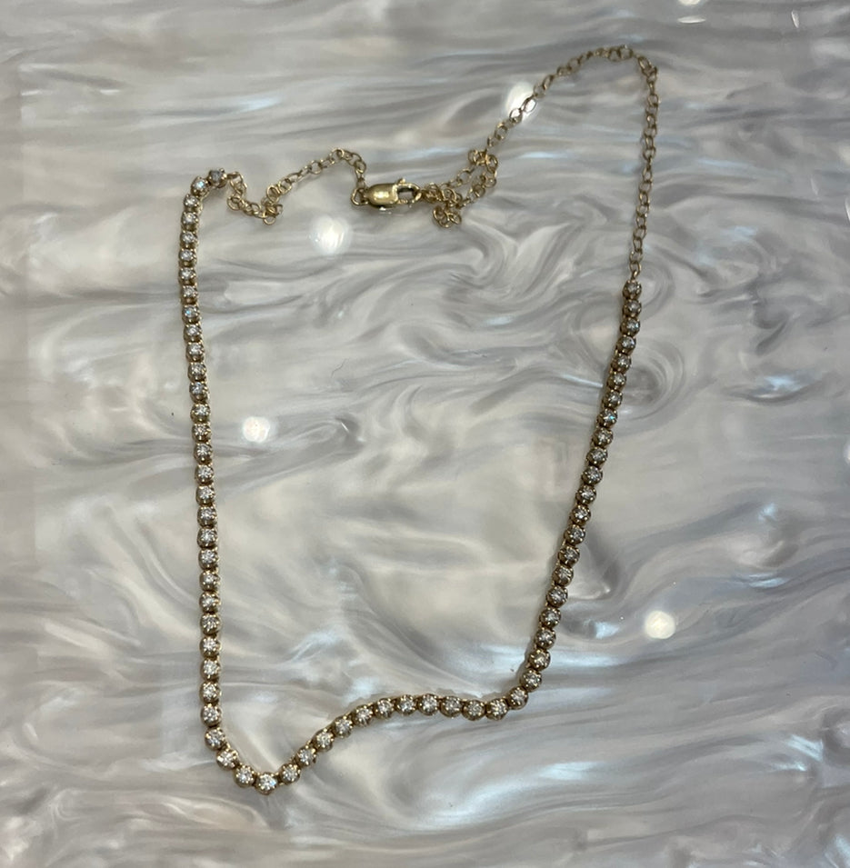 14K Yellow Gold Choker 2.5 Ctw
