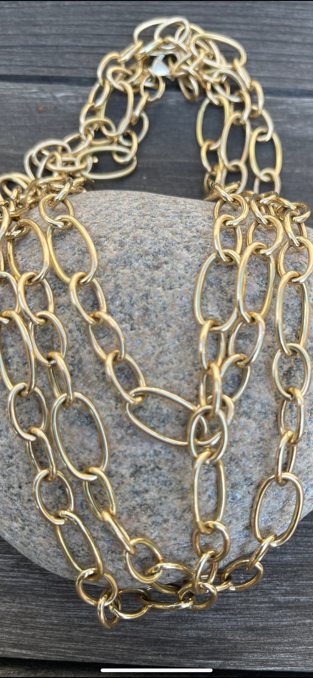 18 inch 14k Mixed Oval Link Chain