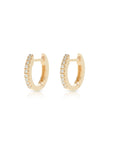 14K Baby 9mm Diamond huggies