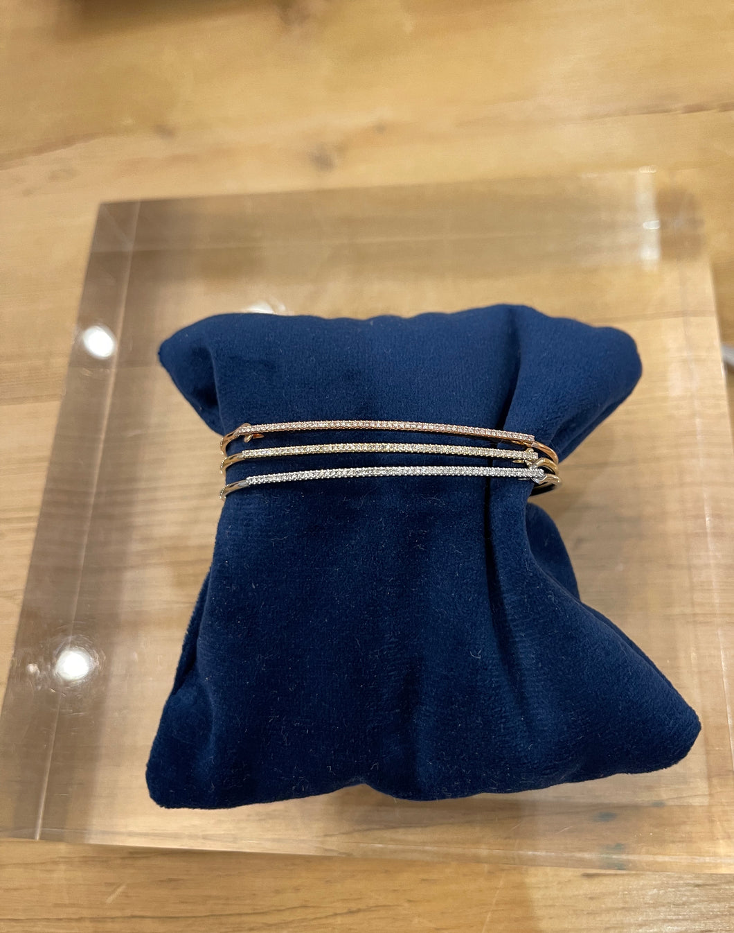 14K Yellow Gold Diamond Bangle