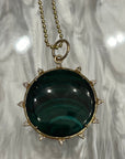 14K Malachite Eclipse Pendant