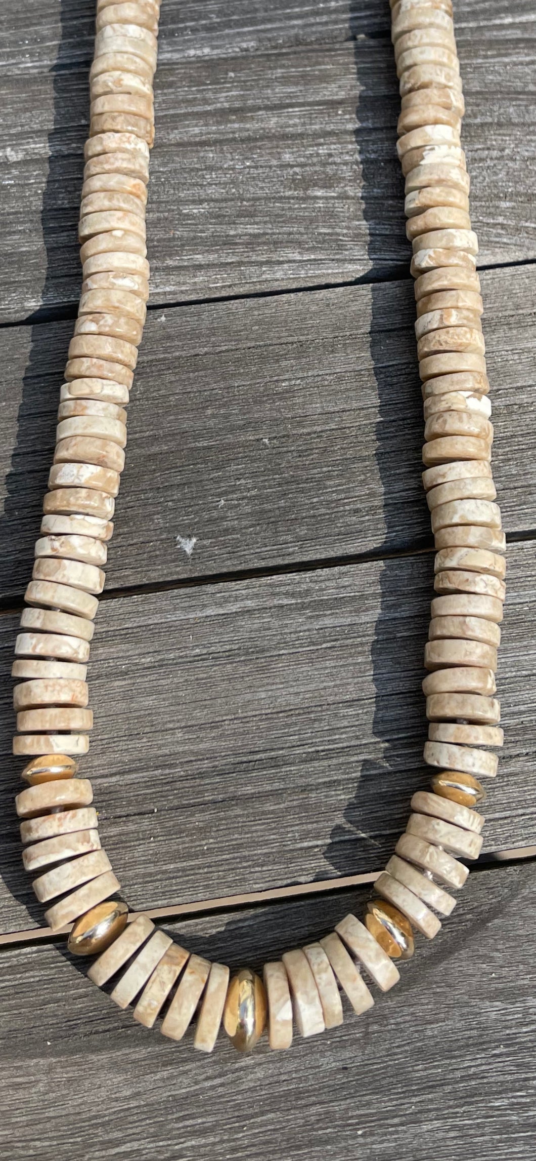 14K Riverstone Chain Necklace