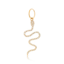 Load image into Gallery viewer, 14 Diamond Snake Pendant
